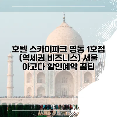 호텔 스카이파크 명동 1호점 (역세권 비즈니스) 서울 아고다 할인예약 꿀팁