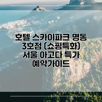 호텔 스카이파크 명동 3호점 (쇼핑특화) 서울 아고다 특가 예약가이드