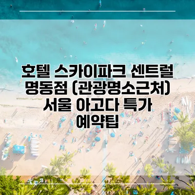 호텔 스카이파크 센트럴 명동점 (관광명소근처) 서울 아고다 특가 예약팁