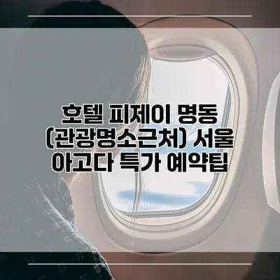 호텔 피제이 명동 (관광명소근처) 서울 아고다 특가 예약팁