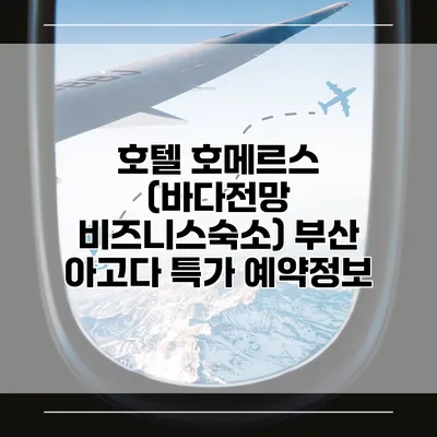 호텔 호메르스 (바다전망 비즈니스숙소) 부산 아고다 특가 예약정보
